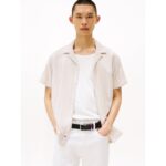 Tommy Jeans Textured Stripe Camp Shirt