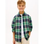 Kids' Plaid Stretch Oxford Shirt
