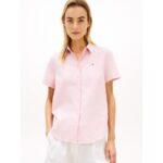 Short-Sleeve Linen-Blend Shirt