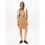 Long-Sleeve Belted Utility Shirtdress