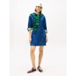 Belted Denim Mini Shirtdress