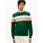 Block-Stripe Crewneck Sweater