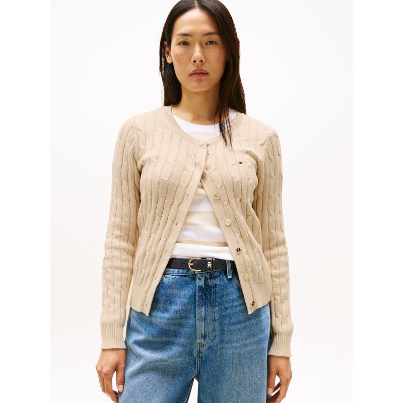 Tommy-SweaterXW04356-NM6 Cable Knit Cardigan - Imagen 1