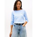 Multi-Stripe Boatneck Sweater