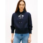 Badge Crest Logo Brushed-Back Hoodie
