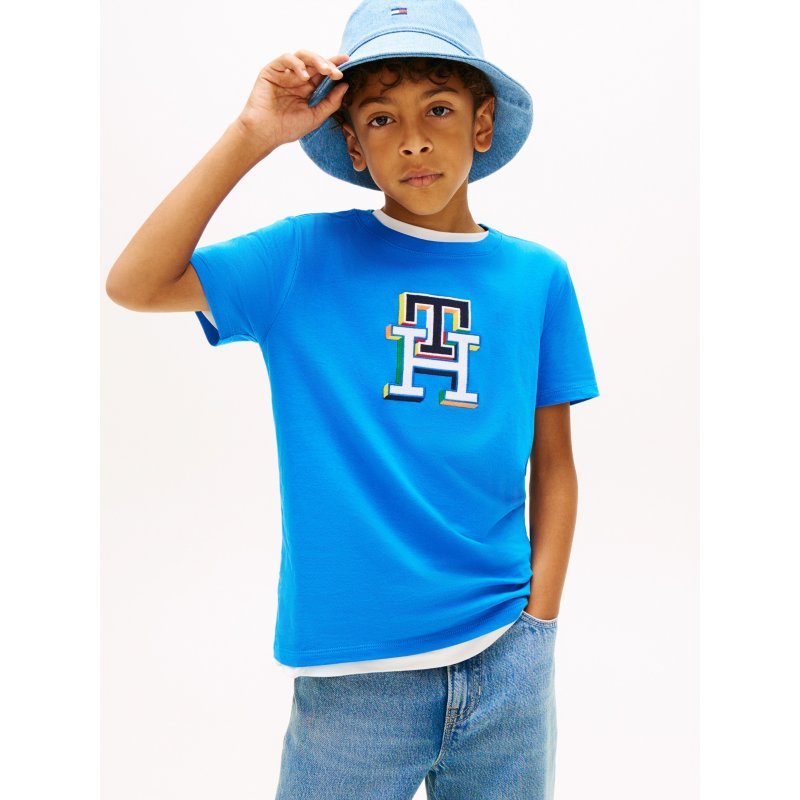 Tommy-TShirtXB01991-C4X Kids' Multicolor Monogram T-Shirt - Imagen 1