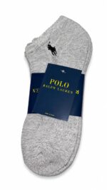 Pack de 6 Medias Polo Ralph Lauren Tobilleros Gris
