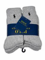 Pack de 6 Medias Largas Polo Ralph Lauren Altos Gris Claro