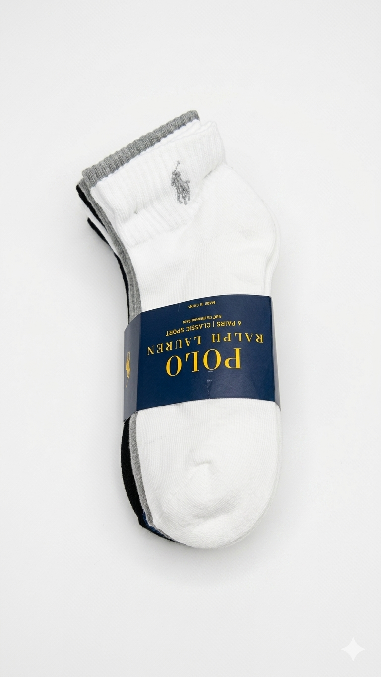 medias-calcetinespack-3-calcetines-tobilleros-polo-ralph-lauren-blanco-negro-gris Pack de 6 Calcetines Tobilleros Polo Ralph Lauren - Blanco/Negro/Gris - Image 1