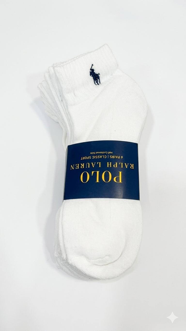 medias-pack-3-calcetines-deportivos-polo-ralph-lauren-logo-clasico-blanco Pack de 6 Calcetines Deportivos Polo Ralph Lauren | Logo Clásico - Image 1