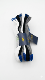 Pack de 6 Pares de Medias Tobilleros Polo Ralph Lauren | Blanco/Gris y Azul - Image 3