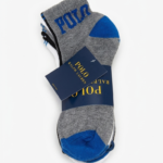 Pack de 6 Pares de Medias Tobilleros Polo Ralph Lauren | Blanco/Gris y Azul