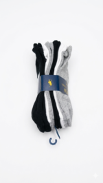 Pack de 6 Pares de Medias Tobilleros Polo Ralph Lauren Gris Negro - Image 3