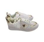 Zapatillas Guess de Mujer Blancas con Monograma y Dorado