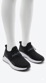 Zapatillas Slip-On Nautica - Negras / Suela Blanca - Image 2
