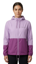 Casaca Cortaviento Columbia Bicolor para Mujer – Lila / Púrpura
