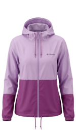 Casaca Cortaviento Columbia Bicolor para Mujer – Lila / Púrpura - Imagen 3