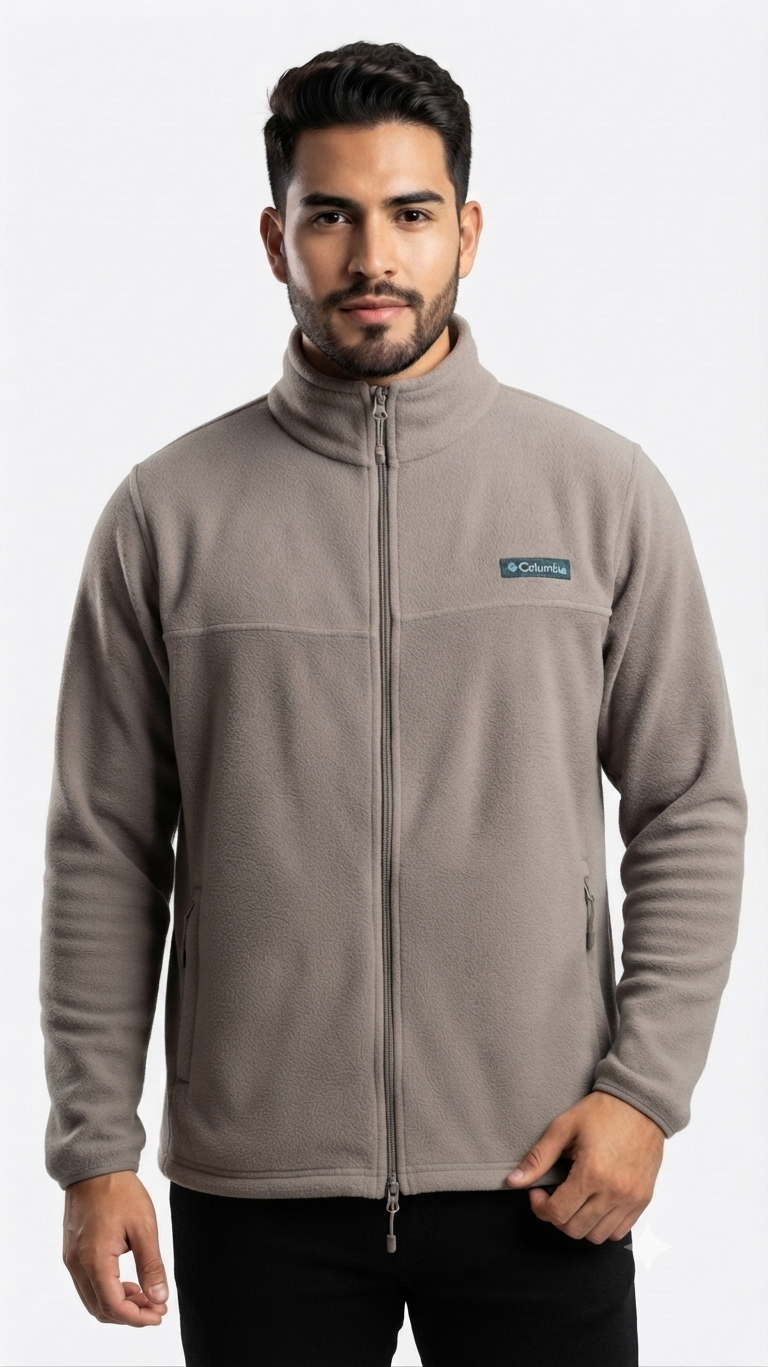 casaca-fleece-columbia-hombre-beige Casaca Fleece Columbia Steens Mountain para Hombre – Beige / Caqui - Imagen 1