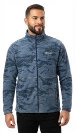 Casaca Fleece Columbia Steens Mountain para Hombre – Camuflado Azul / Acero