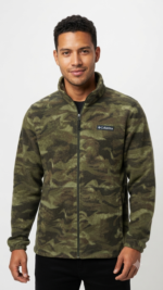 Casaca Fleece Columbia Steens Mountain para Hombre – Camuflado Verde / Olivo