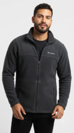 Casaca Fleece Columbia Steens Mountain para Hombre – Gris Oscuro / Carbón