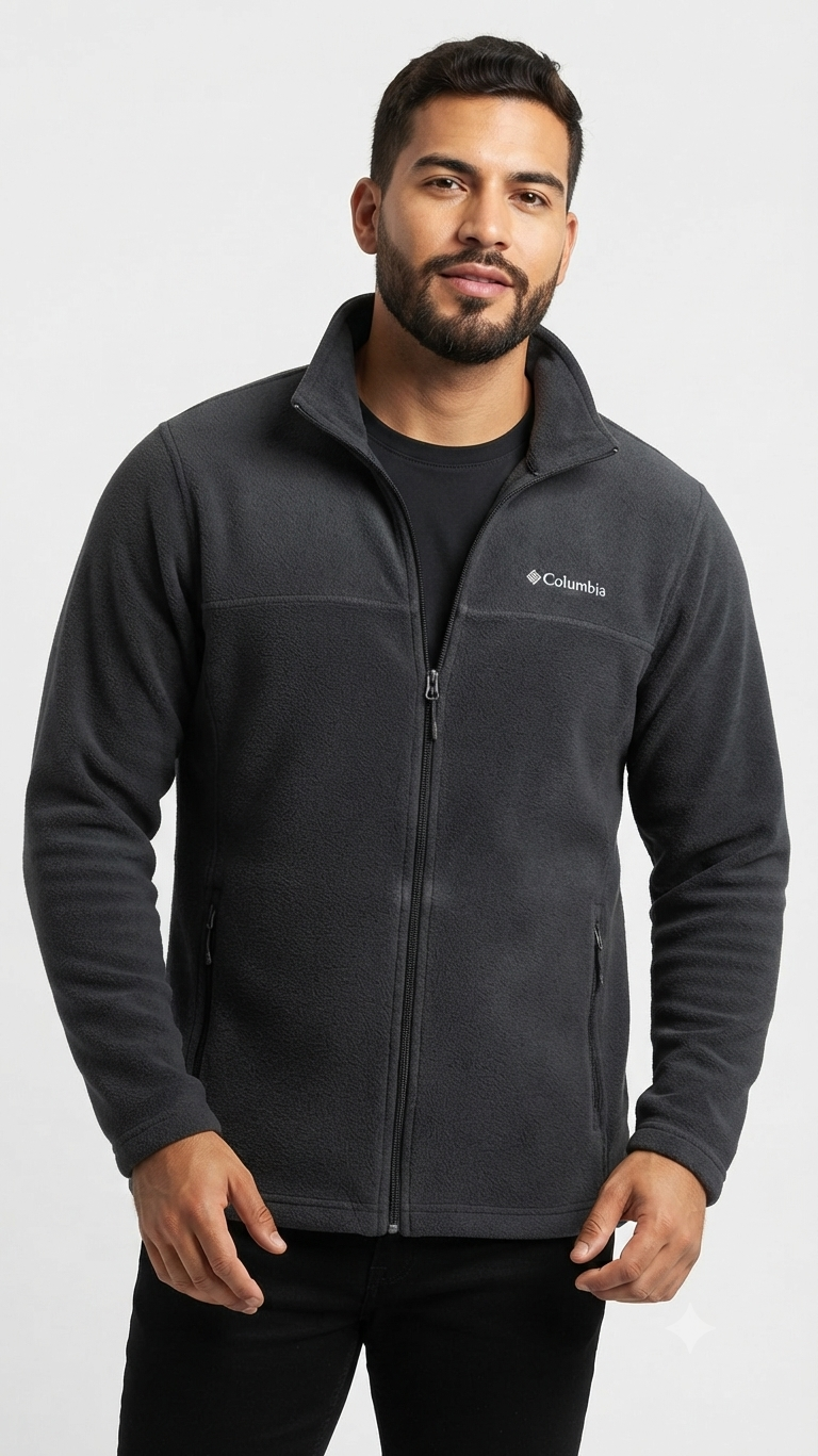casaca-fleece-columbia-hombre-gris-oscuro Casaca Fleece Columbia Steens Mountain para Hombre – Gris Oscuro / Carbón - Imagen 1
