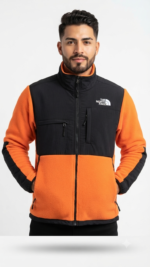 Casaca Fleece Sherpa The North Face Denali para Hombre – Naranja / Negro