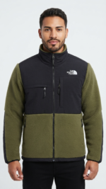 Casaca Fleece Sherpa The North Face Denali para Hombre – Verde Olivo / Negro