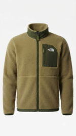 Casaca Fleece Sherpa The North Face para Hombre – Verde Olivo / Caqui - Imagen 2