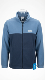 Casaca Polar Columbia Steens Mountain 2.0 Colorblock para Hombre – Azul Acero / Azul Marino - Imagen 2