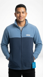Casaca Polar Columbia Steens Mountain 2.0 Colorblock para Hombre – Azul Acero / Azul Marino