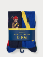 Set de 6 Medias Deportivas Polo Ralph Lauren Performance con Polo Bear para Hombre – Azul / Multicolor