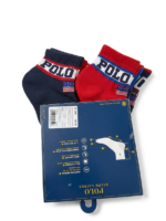 Set de 6 Medias Tobilleras Polo Ralph Lauren Performance USA / Americana para Hombre – Azul Marino / Blanco - Imagen 2