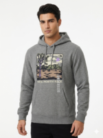 Polera con Capucha The North Face Stay Exploring Graphic para Hombre – Gris Jaspeado