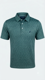 Polo Manga Corta Nautica Estampado para Hombre – Verde Menta / Microestampado - Imagen 2