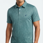 Polo Manga Corta Nautica Estampado para Hombre – Verde Menta / Microestampado