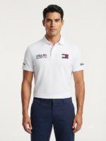 Polo Manga Corta Tommy Hilfiger x U.S. SailGP Team para Hombre – Blanco / US