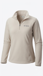 Pulóver Fleece Columbia Benton Springs con Medio Cierre para Mujer – Beige Claro / Crema - Imagen 2