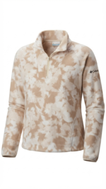 Pulóver Fleece Columbia Glacial IV con Medio Cierre para Mujer – Estampado Beige / Caqui - Imagen 2