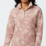 Pulóver Fleece Columbia Glacial IV con Medio Cierre para Mujer – Estampado Rosado / Palo Rosa