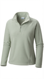 Pullover Fleece Columbia Glacial IV con Medio Cierre para Mujer – Verde Menta / Salvia - Imagen 2