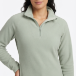 Pullover Fleece Columbia Glacial IV con Medio Cierre para Mujer – Verde Menta / Salvia