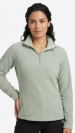 Pullover Fleece Columbia Glacial IV con Medio Cierre para Mujer – Verde Menta / Salvia