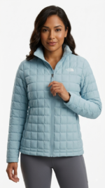 The North Face Thermoball Casaca Acolchada Cuadrada para Mujer Azul Claro