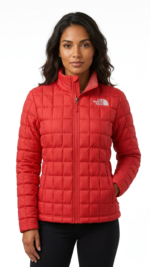 The North Face Thermoball Casaca Acolchada Cuadrada para Mujer Rojo
