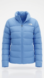 The North Face Casaca Acolchada para Mujer Azul Celeste de Pluma - Imagen 2