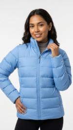 The North Face Casaca Acolchada para Mujer Azul Celeste de Pluma