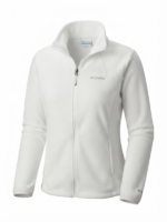Casaca Forro Polar Columbia para Mujer con Cremallera – Blanco / Marfil - Imagen 3
