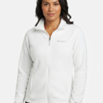 Casaca Forro Polar Columbia para Mujer con Cremallera – Blanco / Marfil