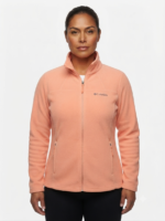 Casaca de Forro Polar Columbia para Mujer con Cremallera – Color Durazno